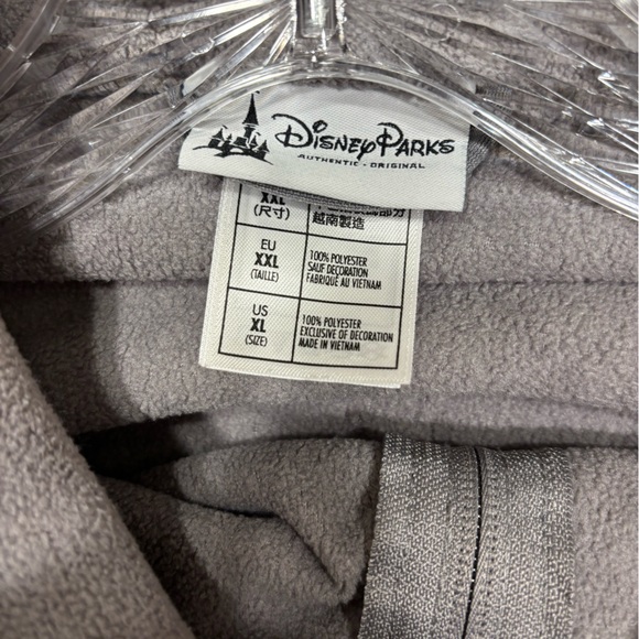 Disneyland Grey Fuzzy Zip Up Jacket - Picture 7 of 7